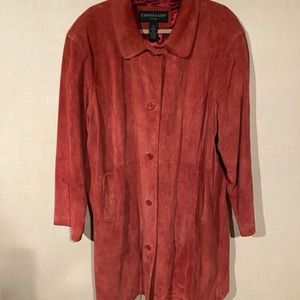 Centigrade Genuine Suede Duster in Paprika - 2X